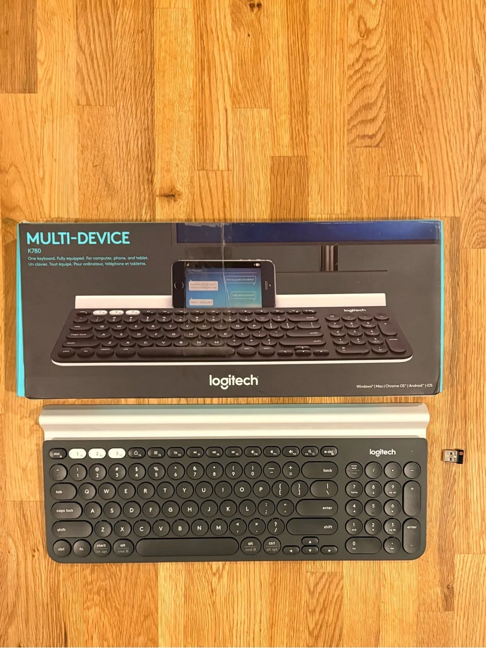 Logitech K780 Multi-Device Bluetooth USB RF Wireless Keyboard 920-008149